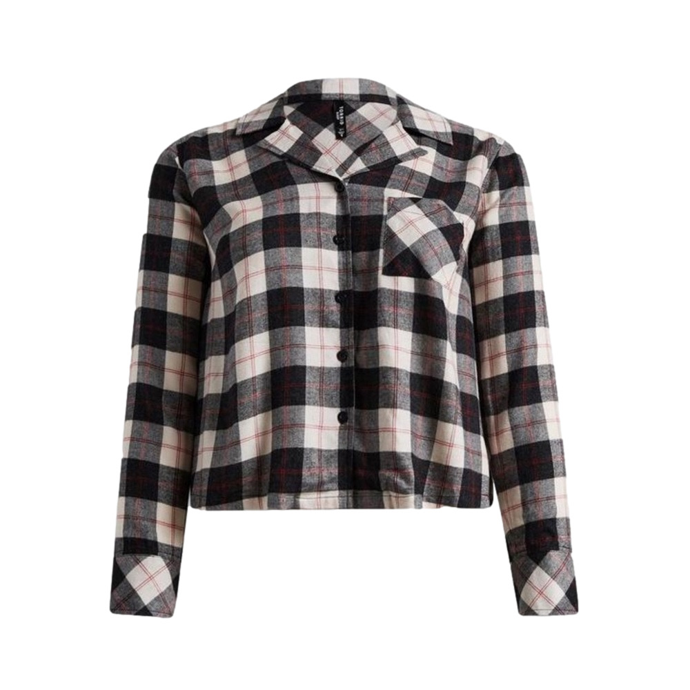 Torrid Plaid Cropped Button Front Sleep Shirt Size 3 (3X)